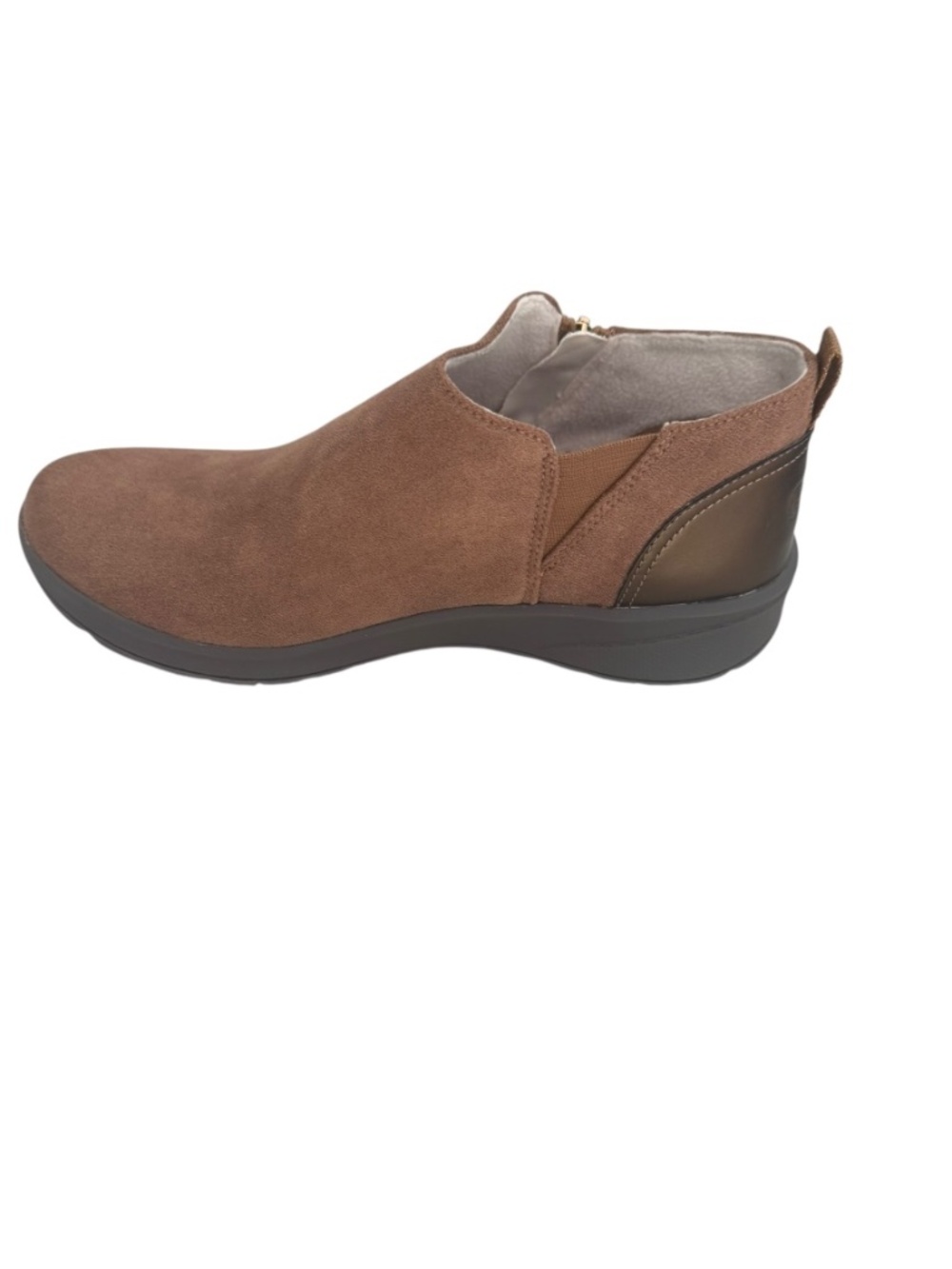 Lifestride Women's Greta Ankle Booties Brown Fabric Comfort 9M Lightweight- NWB - Picture 3 of 5